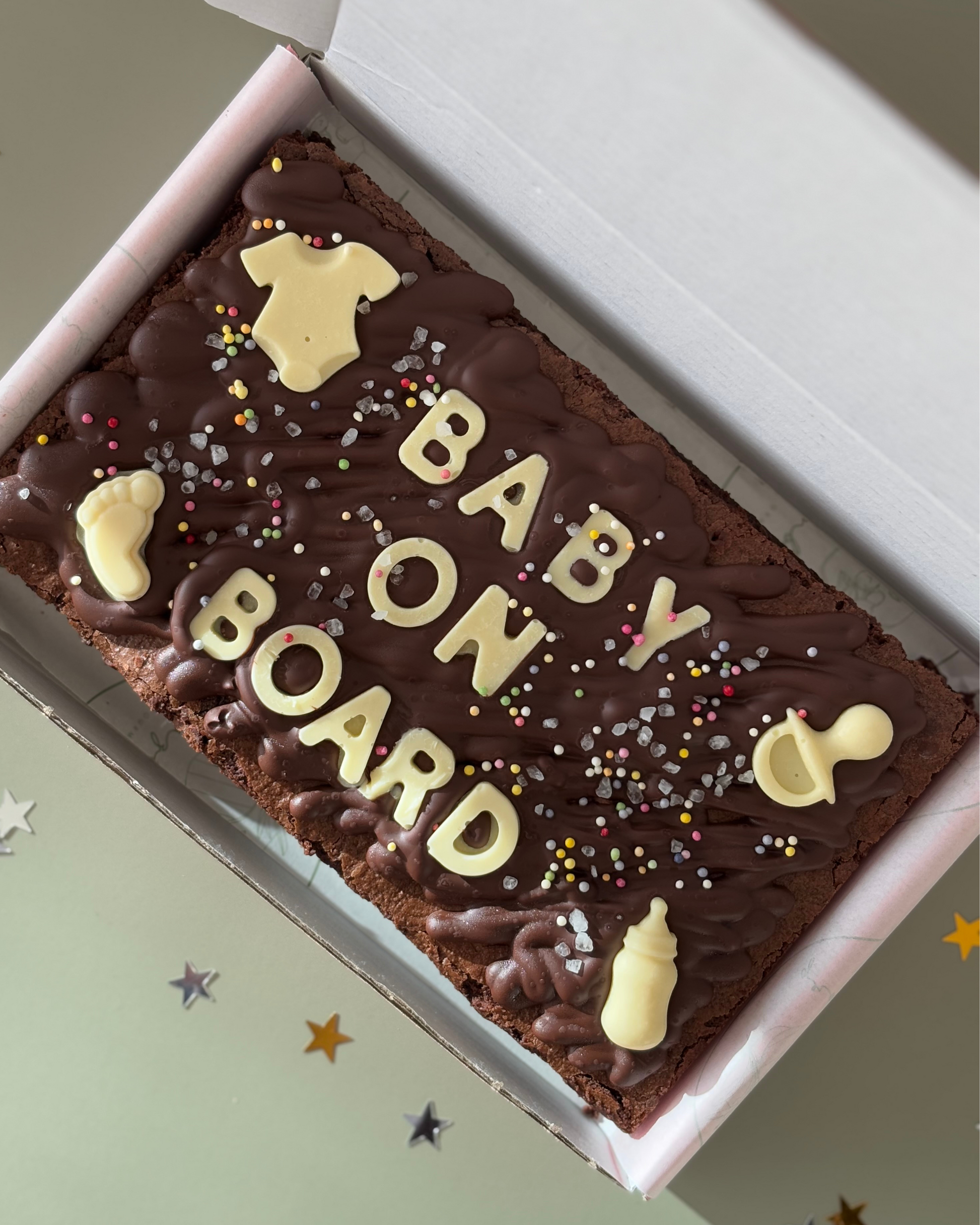 Baby on board brownie slab