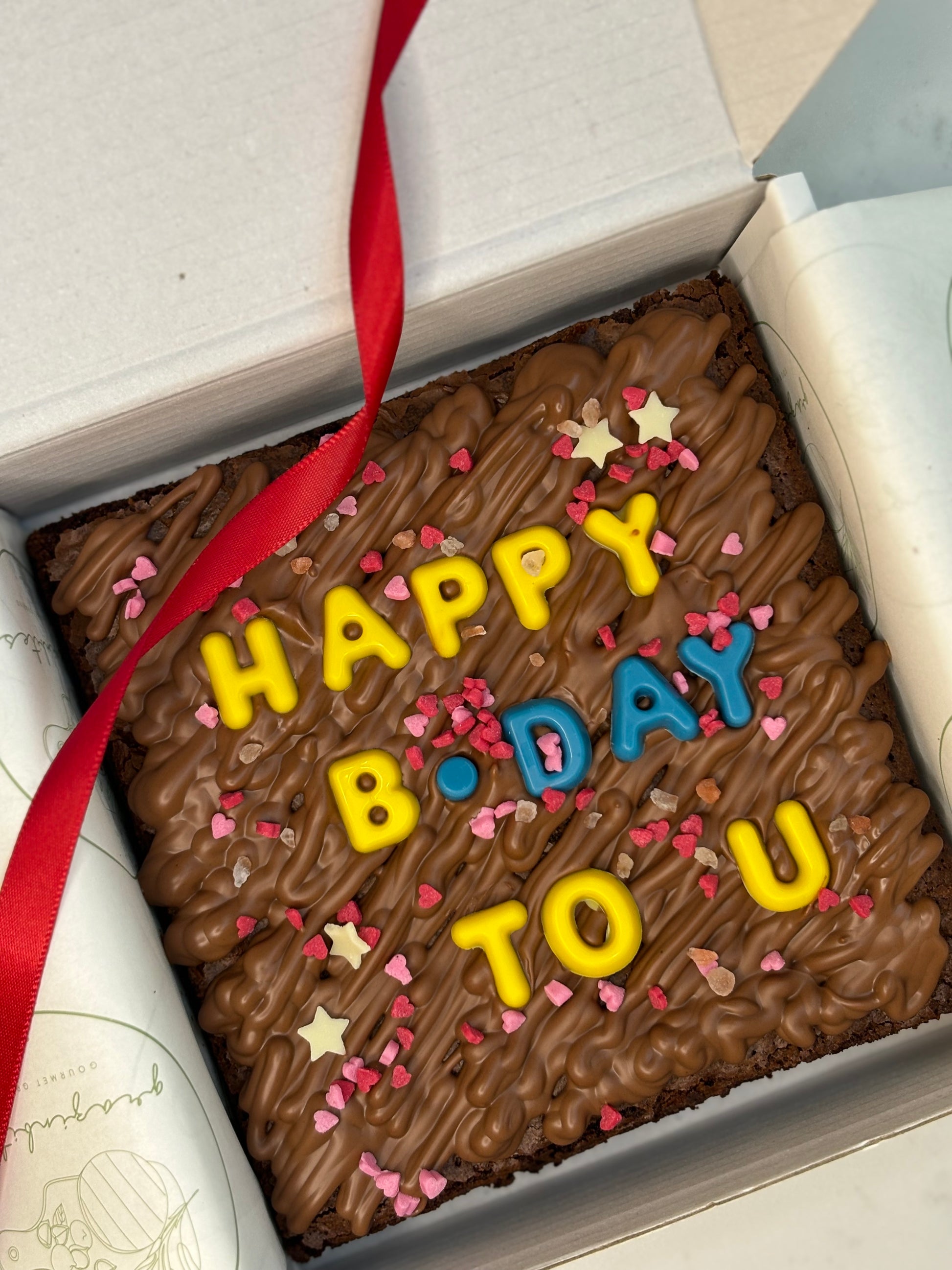 Happy Bday To U Brownie Mini Slab