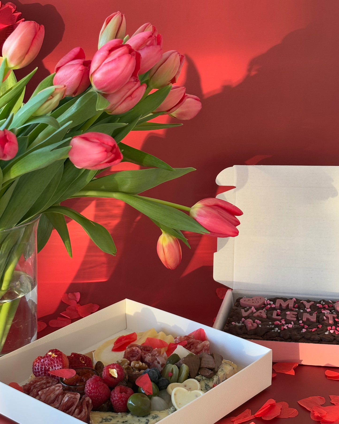 Heart-Shaped Cheese Grazer & Personalised Fudgy Brownie Bundle