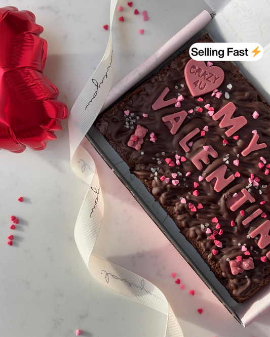 Valentine's Day Personalised Custom Brownie Slab