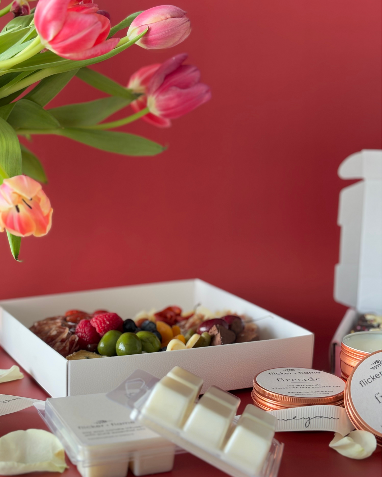 The Valentine's Day Personalised Brownie Slab & Wax Melts Gift Box